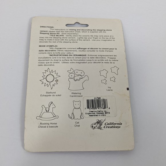 Creative Crafts Ceramic Tile Stepping Stone Inlay Rocking Horse - Picture 2 of 2